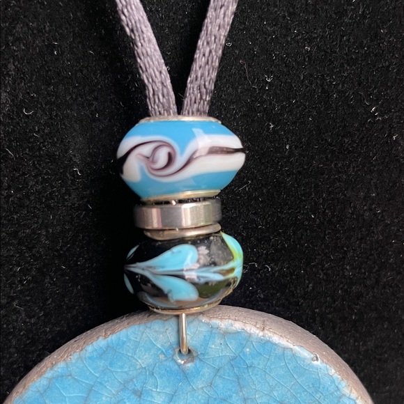 Clay Pendant Necklace Handmade by Me OOAK - Picture 5 of 7
